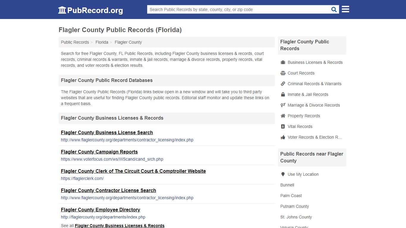 Free Flagler County Public Records (Florida Public Records)